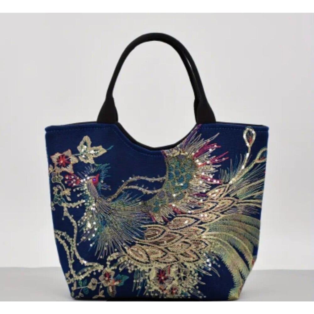 Tote Bag Sequins Embroidered Crossbody